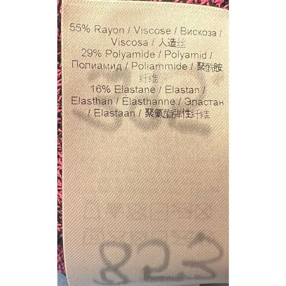 GANNI Puff-Sleeved Mini Dress in Carmine Rose NWT Size Medium - Picture 15 of 16